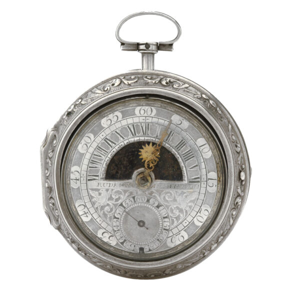Dutch silver pair cased repoussé pocket watch Circa 1700