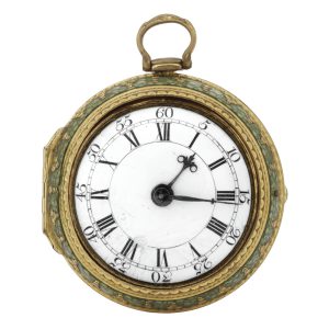 English fine shagreen pair cased gilt verge watch Circa 1780