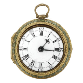 English fine shagreen pair cased gilt verge watch Circa 1780