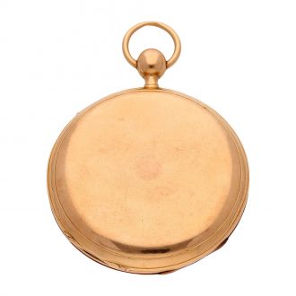 French gold quarter repeating jump hour cylinder watch Circa 1830