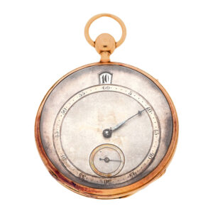 French gold quarter repeating jump hour cylinder watch Circa 1830