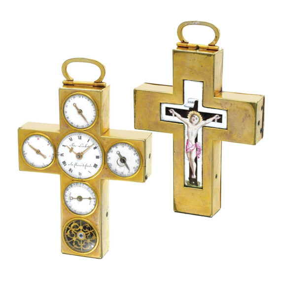 Swiss impressive cruciform shaped calendar watch Circa 1750 Swiss impressive cruciform shaped calendar watch Circa 1750