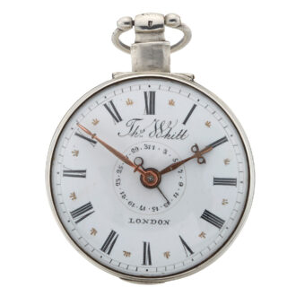 English late silver repousse verge watch with date Circa 1820