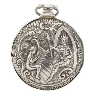 English late silver repousse verge watch with date Circa 1820