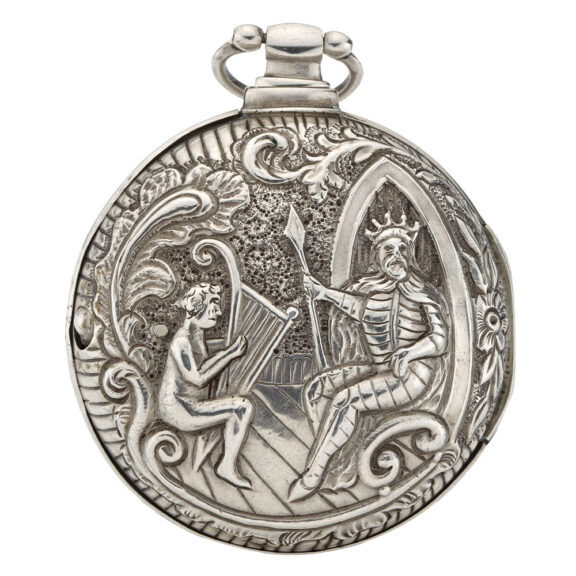 English late silver repousse verge watch with date Circa 1820