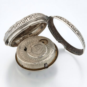 English late silver repousse verge watch with date Circa 1820