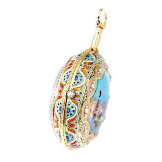 French very fine gold enamel repeating watch Circa 1750