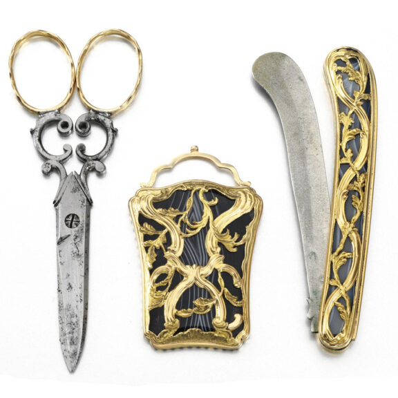 English quarter repeating verge with chatelaine Circa 1760 English quarter repeating verge with chatelaine Circa 1760