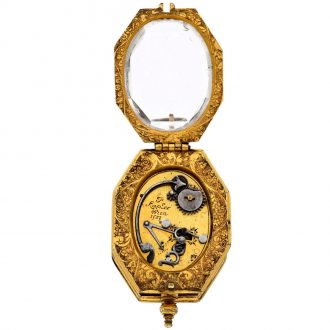 Austrian octagonal shaped rock crystal pendant watch Circa 1850