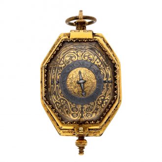 Austrian octagonal shaped rock crystal pendant watch Circa 1850