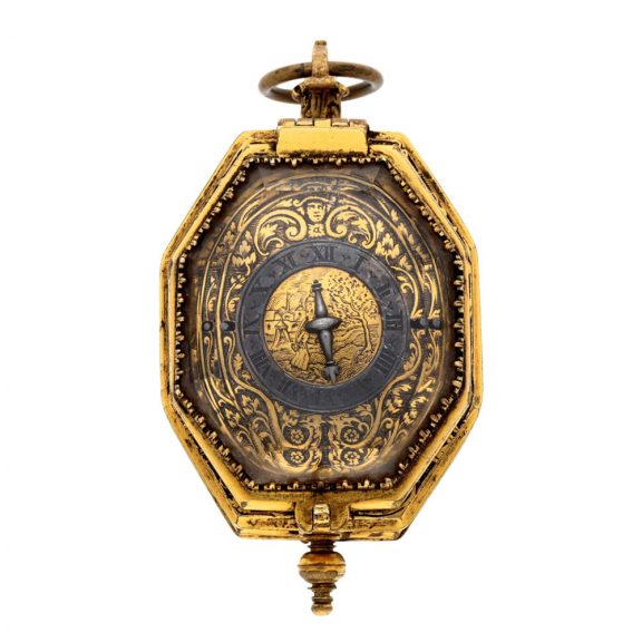 Austrian octagonal shaped rock crystal pendant watch Circa 1850