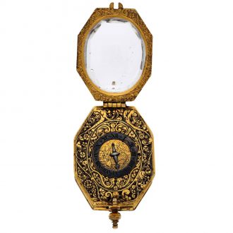 Austrian octagonal shaped rock crystal pendant watch Circa 1850