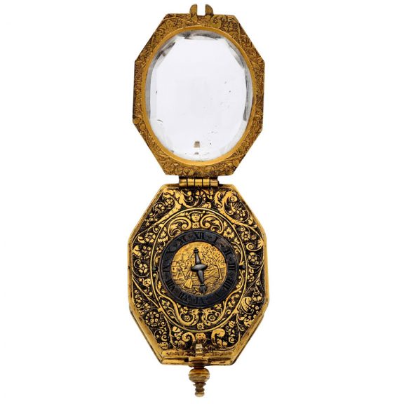 Austrian octagonal shaped rock crystal pendant watch Circa 1850 Austrian octagonal shaped rock crystal pendant watch Circa 1850