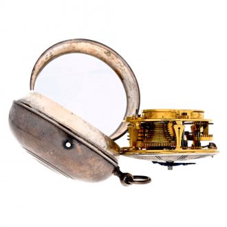 French silver watch in the form of a mock pendulum Circa 1700