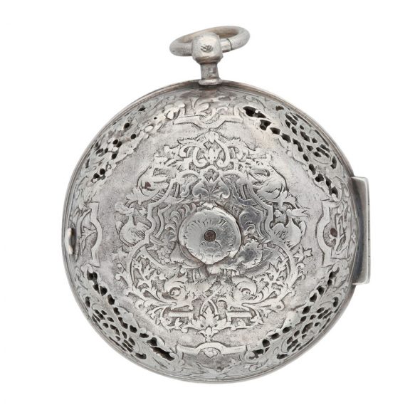 French silver oignon verge clock watch with alarm Circa 1700 French silver oignon verge clock watch with alarm Circa 1700