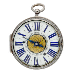 French silver oignon verge clock watch with alarm Circa 1700
