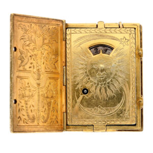 French gilt metal watch made in the form of a book Circa 1850