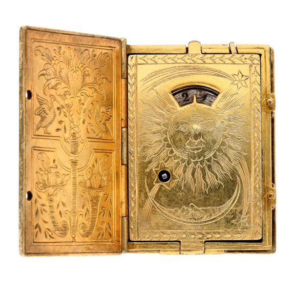 French gilt metal watch made in the form of a book Circa 1850