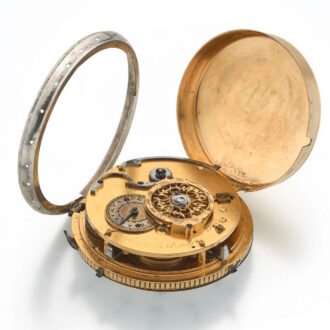 French large verge clockwatch in a silver open case Circa 1800 French large verge clockwatch in a silver open case Circa 1800