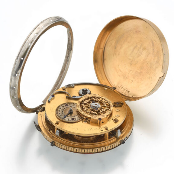 French large verge clockwatch in a silver open case Circa 1800 French large verge clockwatch in a silver open case Circa 1800