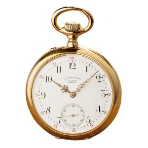 German Glashütte gold keywind pocket watch Circa 1883