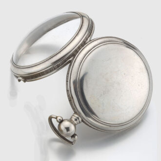 French large verge clockwatch in a silver open case Circa 1800 French large verge clockwatch in a silver open case Circa 1800