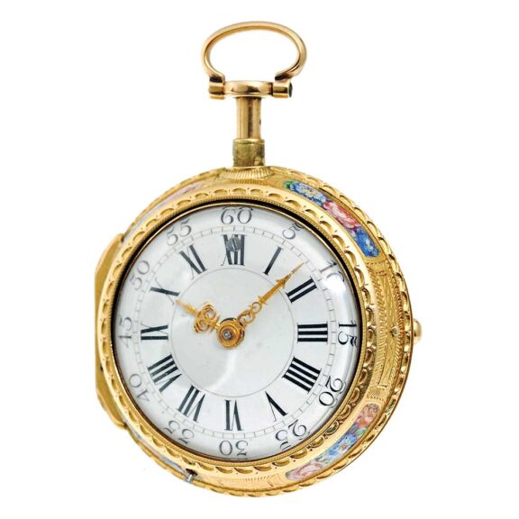 Swiss gold and enamel pocket watch Circa 1770 Swiss gold and enamel pocket watch Circa 1770