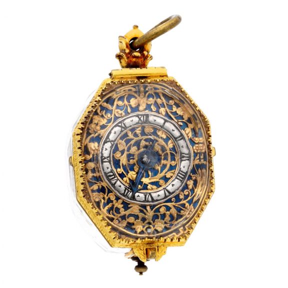 Octagonal shaped rock crystal stackfreed pendant watch Circa 1850