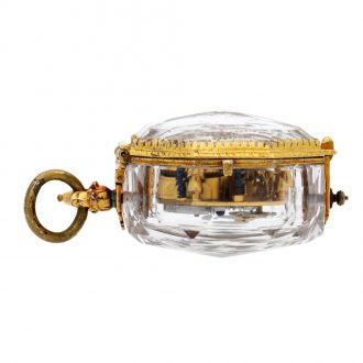 Octagonal shaped rock crystal stackfreed pendant watch Circa 1850