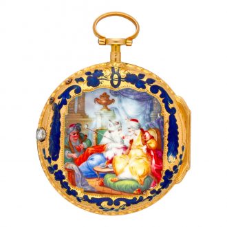 French gold, enamel and diamond set verge watch Circa 1775