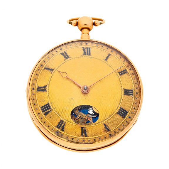 Swiss gold repeater with concealed erotic automaton Circa 1825