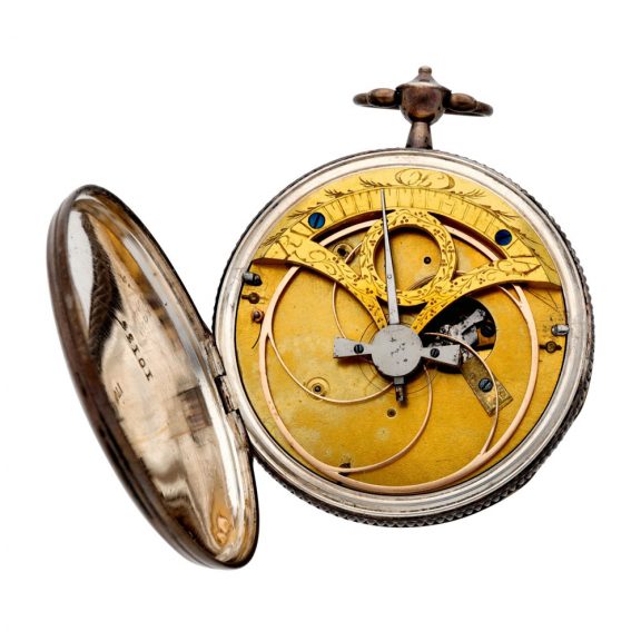 German silver watch with dead beat center seconds Circa 1800 German silver watch with dead beat center seconds Circa 1800