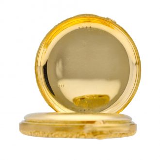 English/French gold dual time watch with jumping seconds Circa 1840