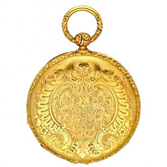 English/French gold dual time watch with jumping seconds Circa 1840