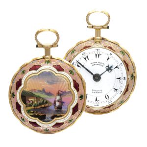 English enamel watch made for the turkish market circa 1760