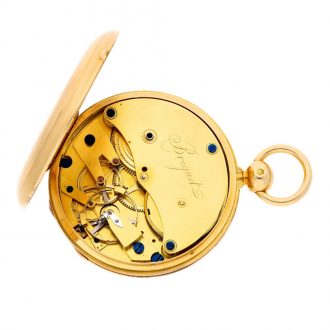 Fine French gold pocket chronometer with moon phases Circa 1840 Fine French gold pocket chronometer with moon phases Circa 1840