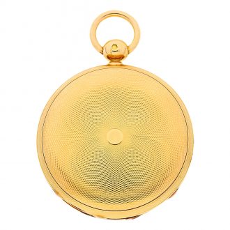 Fine French gold pocket chronometer with moon phases Circa 1840 Fine French gold pocket chronometer with moon phases Circa 1840