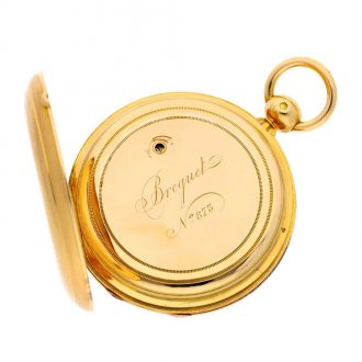 Fine French gold pocket chronometer with moon phases Circa 1840 Fine French gold pocket chronometer with moon phases Circa 1840