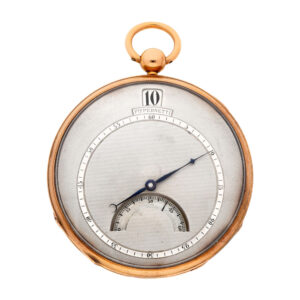 Swiss pink gold jump hour cylinder pocket watch Circa 1830