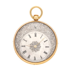French miniature gold keyless winding montre à tact watch Circa 1834