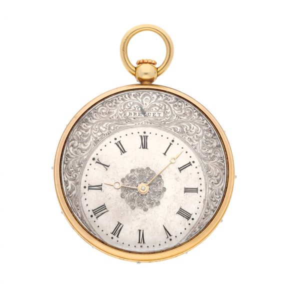 French miniature gold keyless winding montre à tact watch Circa 1834