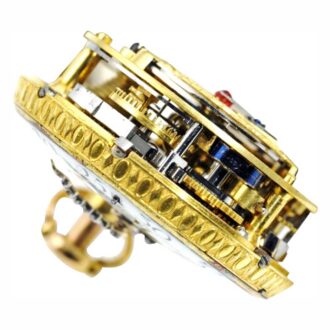 French gold quarter repeating verge pocket watch Circa 1740