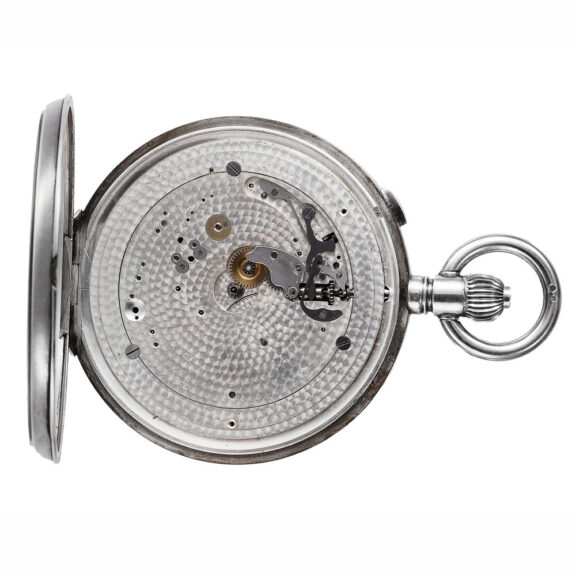 2340466aSwiss silver open faced split second chronograph Circa 1929 Swiss silver open faced split second chronograph Circa 1929
