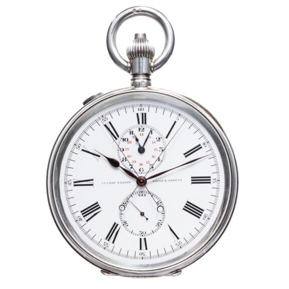 Swiss silver open faced split second chronograph Circa 1929 Swiss silver open faced split second chronograph Circa 1929