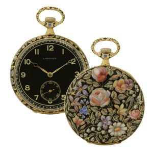 Fine Swiss gold and enamel keyless lever watch Circa 1910