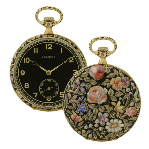Fine Swiss gold and enamel keyless lever watch Circa 1910