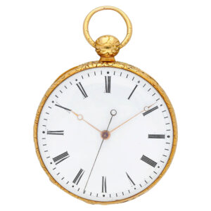 Swiss gold watch with independent center seconds Circa 1840