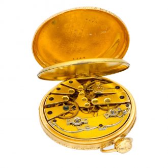 Swiss gold watch with independent center seconds Circa 1840 Swiss gold watch with independent center seconds Circa 1840