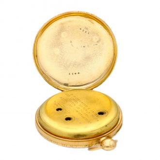 Swiss gold watch with independent center seconds Circa 1840 Swiss gold watch with independent center seconds Circa 1840