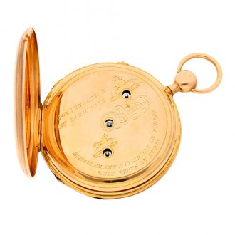 French gold repeater with jumping center seconds Circa 1820